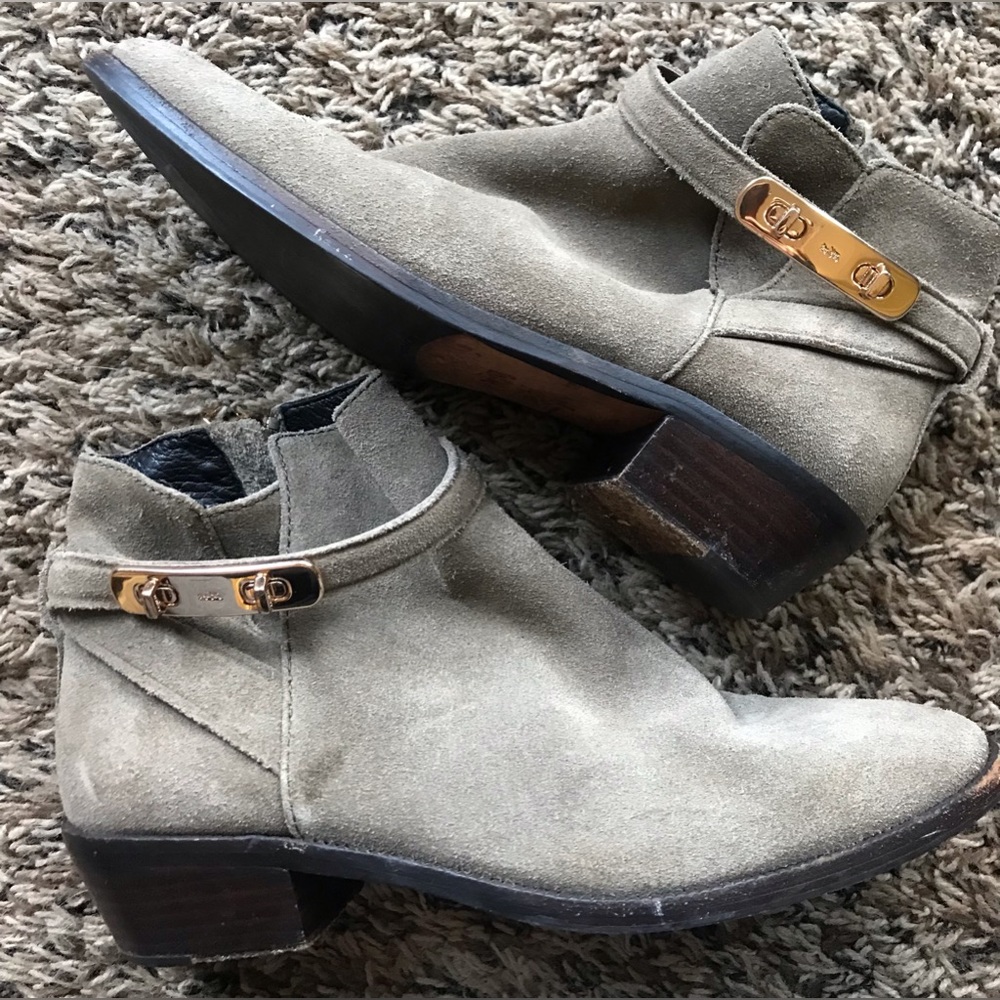 Coach Coleen Q7635  Suede Ankle Boots size 7B Preowned